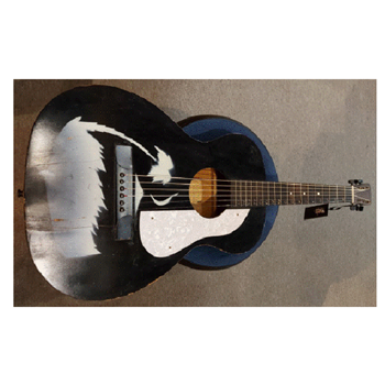 Harmony B-95 Hawaii Model 1930'S Black With Stencil