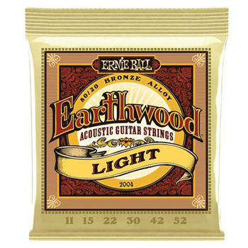 Ernie Ball 2004EB Earthwood Acoustic 80/20 Bronze - 11-52