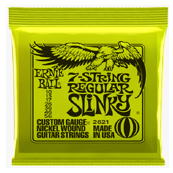 Ernie Ball 2621EB 7 String Regular Slinkys, 10 - 56