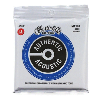 Martin 41Y18MA140 Authentic Acoustic Bronze Guitar Strings - Light Gauge 12 - 54