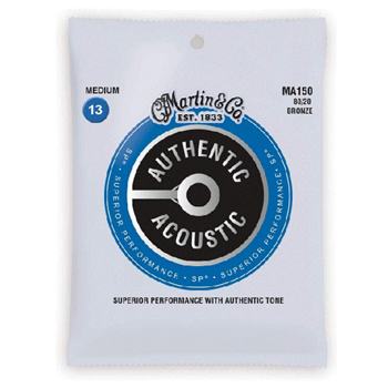 Martin 41Y18MA150 Authentic Acoustic Bronze Guitar Strings - Medium Gauge 13 - 56
