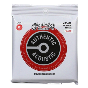 Martin 41Y18MA540T Authentic Lifespan 2.0 Phosphor Bronze Acoustic Guitar Strings - Light Gauge 12 - 54