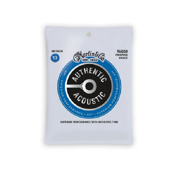 Martin 41Y18MA550 Authentic Acoustic Superior Performance Bronze Guitar Strings - Medium Gauge 13 - 56