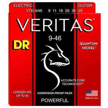 DR VTE-9-46 Veritas Electric Guitar String Light-Heavey 9-46