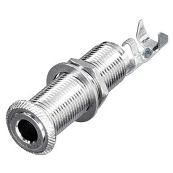 Rean NYS2203 3 pole 1/4'' jack  long-threaded bushing with washer and nut