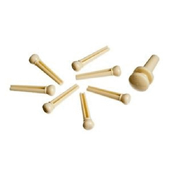 D'Addario PWPS11 Injection Molded Bridge Pins Set - Ivory
