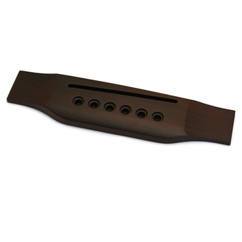 Retro Parts RP279 Rosewood 6 string acoustic guitar bridge. Glue On.