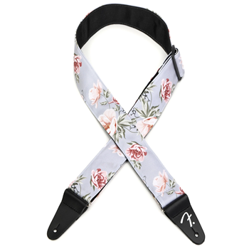Fender 0990638043 Floral Design Guitar Strap - Grey