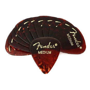 Fender 1980351800 Celluloid Medium Picks - Tortoiseshell (12pk)