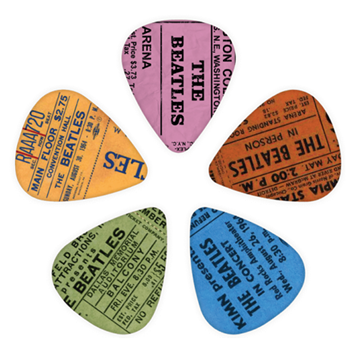 D'Addario 1CWH4-10B11 The Beatles 1964 Tour Ticket Stub Picks (10pk)