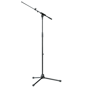 210/8-BLACK K&M 210/8 Tele-boom Microphone Stand - Black
