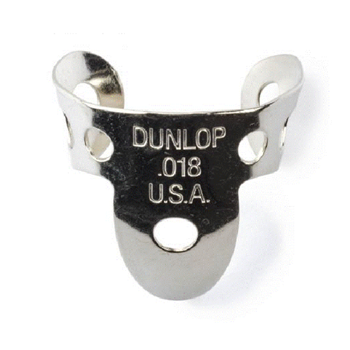Dunlop 33P-018 Nickel Silver Finger & Thumbpicks .018" (5-Pack)