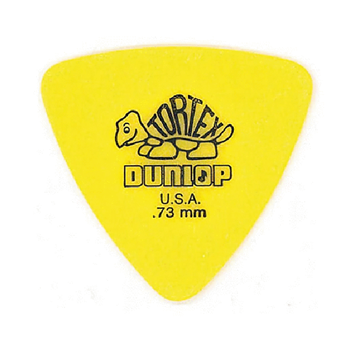 Dunlop 418P-73 Tortex Player 0.73mm Picks - Yellow (12Pk)