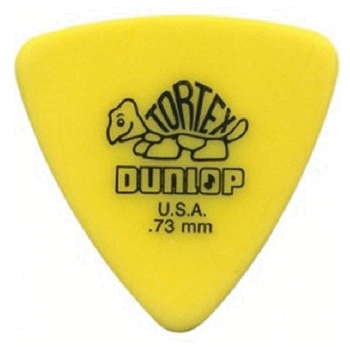 Dunlop 431P.73 Tortex Triangle 0.73mm Picks - Yellow (6pk)