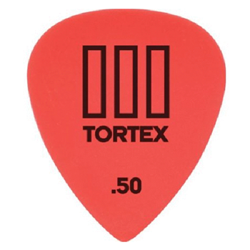 Dunlop 462P.50 Tortex T III Picks - Red (12pk)
