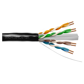 Provo 9924104L6-BK 23-4pr Cat6 550mhz Sol Unsh Csa Ft6-Bk Jkt