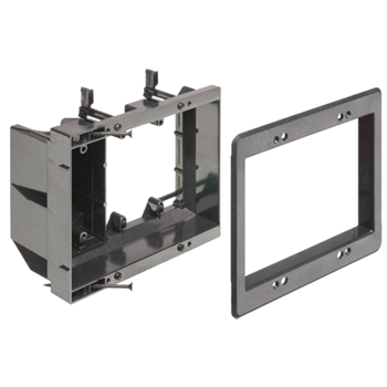 Arlington AR-TVBU507BL 3 Gang Combo Hi+2 Low Voltage Recessed Box Old/new Const. Bk