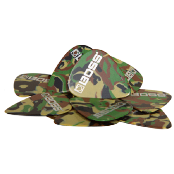 Boss BPK-12-CM Celluloid Pick Medium Camo 12 Pack