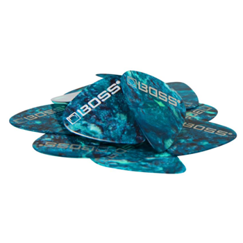 Boss BPK-12-OH Ocean Turquoise Celluloid Guitar Picks - Heavy, 12 Pack