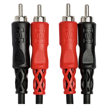 Hosa CRA-201 Stereo Cable Dual RCA Male To Dual RCA Male - 3 Ft