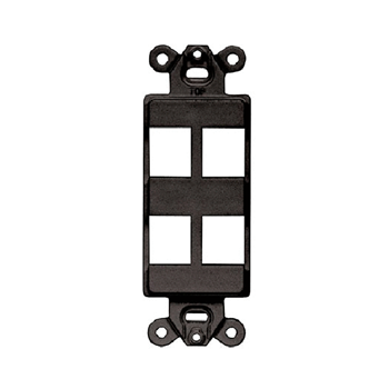Hubbell HB-ISF4BK Decora Insert 4port - Black