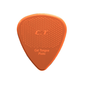 Cats Tongue J-CT114-10 Grip Brain 1.14mm Picks - Orange (10pk)
