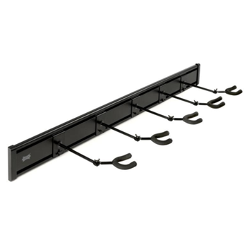 Levys LVY-SLATSTRIPHNGR5-BLK 5-Space Slatwall Giuitar Hanger