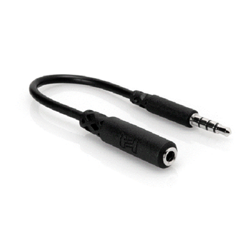 Hosa MHE-158 Headphone Adaptor 3.5mm TRRS To Same