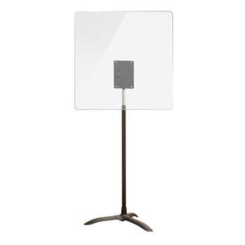 Manhasset MN-2019 24in X 24in Clear Polycarbonate Personal Barrier Shield, Height Adjustable