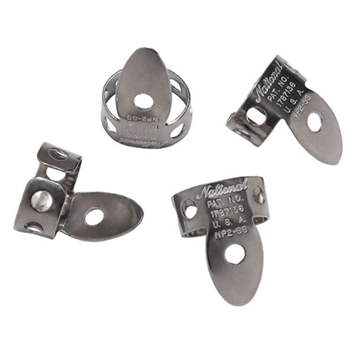 National NP2SS-04 Stainless Steel Finger Picks (4pk)