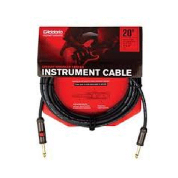 D'Addario PW-AG-20 Striaght Instrument Cable w/ Cable Mute - 20ft