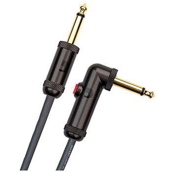 D'Addario PW-AGLRA-20 Circuit Breaker Latching Right Angle Instrument Cable  - 20ft