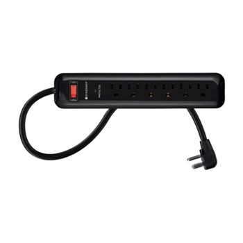 Syncpower SP-6FS-400J 400 Joules Surge Protector, 6 Outlets, Indoor - White