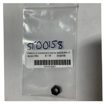 Yorkville STD0158 8mm Nut For Sks-Bolt/8l,s
