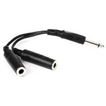 Hosa YPP-111 Adapter 1/4" TS Male to Dual 1/4" TS Female