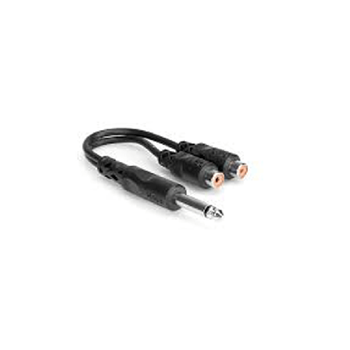 Hosa YPR-103 Adapter 1/4" TS Male to Dual RCA Female