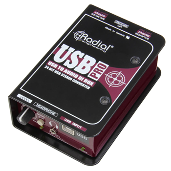 Radial R800 1050 00 USB PRO USB-Pro Stereo DI Box For Laptops W/level Control