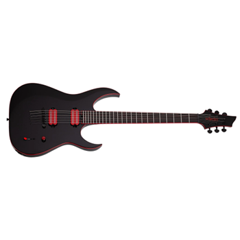 Schecter 3890-SHC Sunset-6 Red Dawn Electric Guitar, Gloss Black