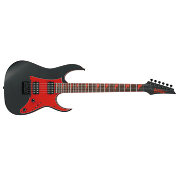 Ibanez GRG131DXBKF Gio Series Electric Guitar - Black Flat With Red