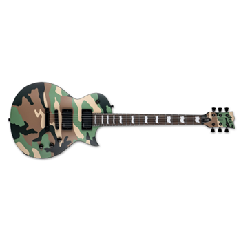 ESP LEC1000WCS LTD -W/ Fishman Fluence Modern Humbuckers - Woodland Camo Satin
