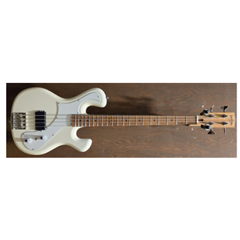 Backline Guitars BFBVWRW Badfish Electric Bass in Road Worn Vintage White w/ Hardshell Case