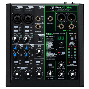 Mackie MAC-PROFX6V3 6-Channel Professional Effects Mixer with Usb