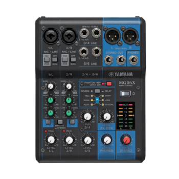 Yamaha MG06X 6 Channel Mixer With Two Mic Preamps And Phantom Power