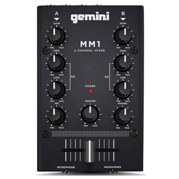 Gemini MM1 2-Channel Compact Audio Dj Mixer