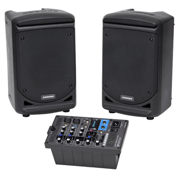 Samson SAXP300B 6" 2-Way 300W All-in-One Portable Bluetooth-Enabled Stereo PA System