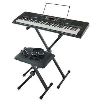 Alesis HARMONY61MK3 Harmony 61 Mk3 Keyboard Bundle W/ Bench, Stand, Headphones And Microphone