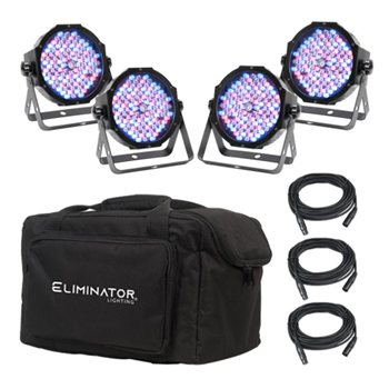Eliminator MEGA-FLAT-PAK-EP 4 LEDs, Cables and Bag