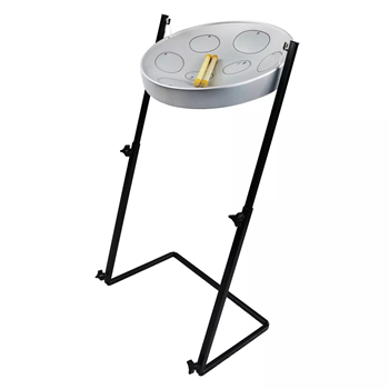 Jumbie Jam W1158 Steel Silver Pan Drum Kit with Z-floor Metal Stand and Mallets