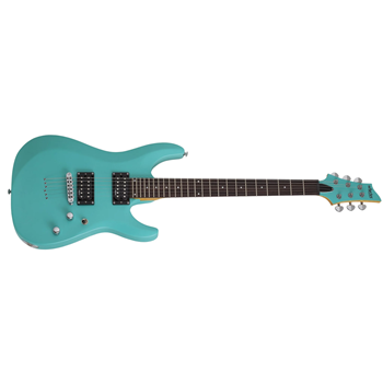 Schecter 428-SHC C-6 Deluxe 6-String Electric Guitar - Satin Aqua