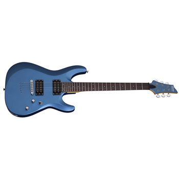 Schecter 431-SHC C-6 Deluxe Solid-Body 6 String Electric Guitar - Satin Metallic Light Blue